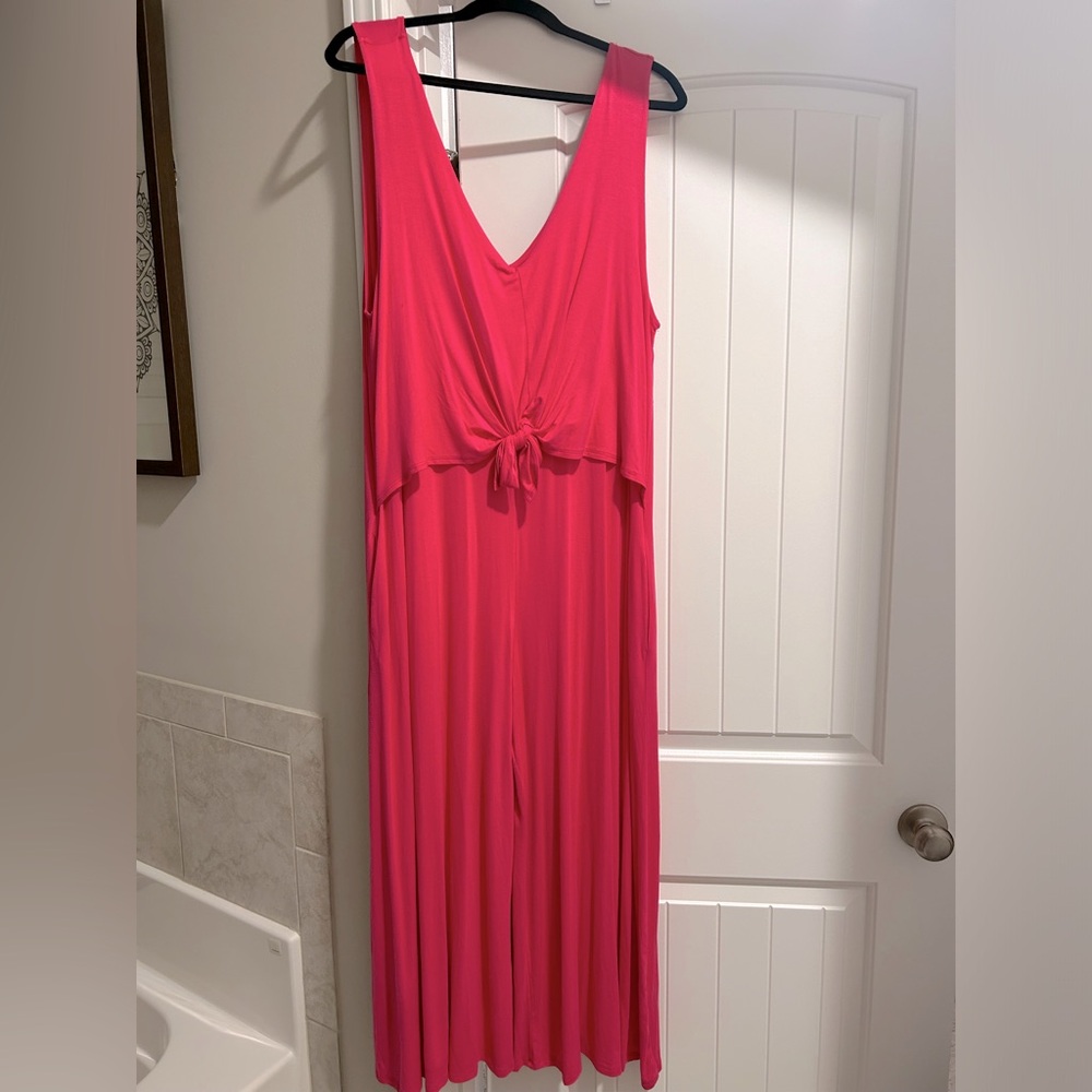 Emerald Hot pink jumpsuit
